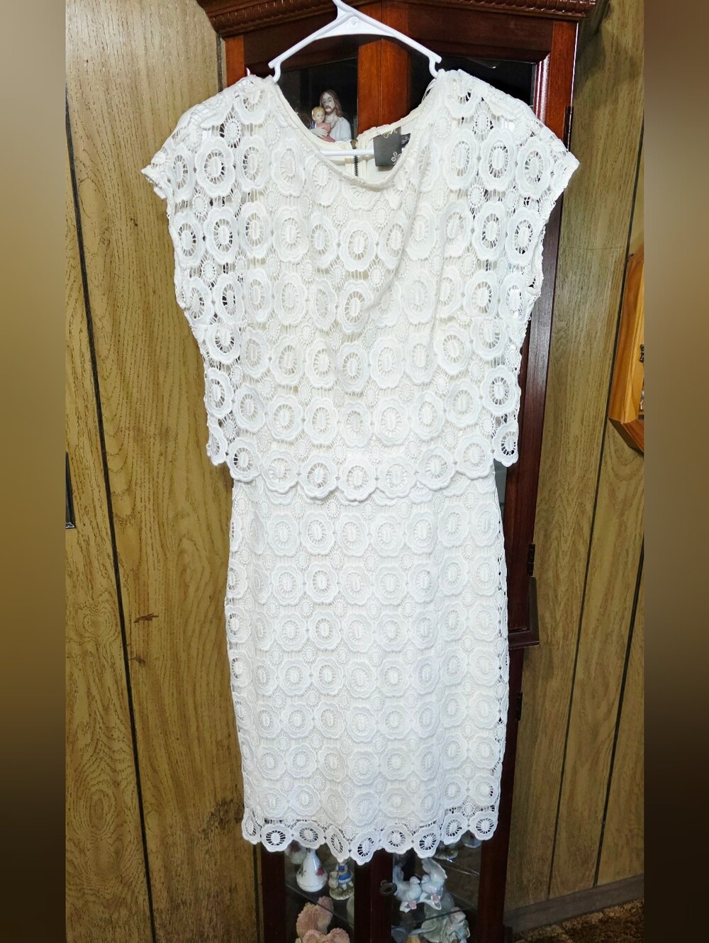 Chelsea & Violet White Crochet Lace Mini Dress